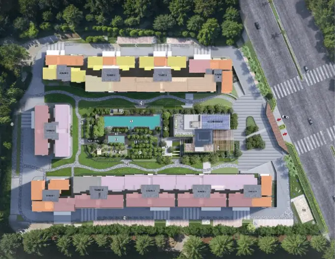 Master plan layout of RR Studio One Narsingi apartment community